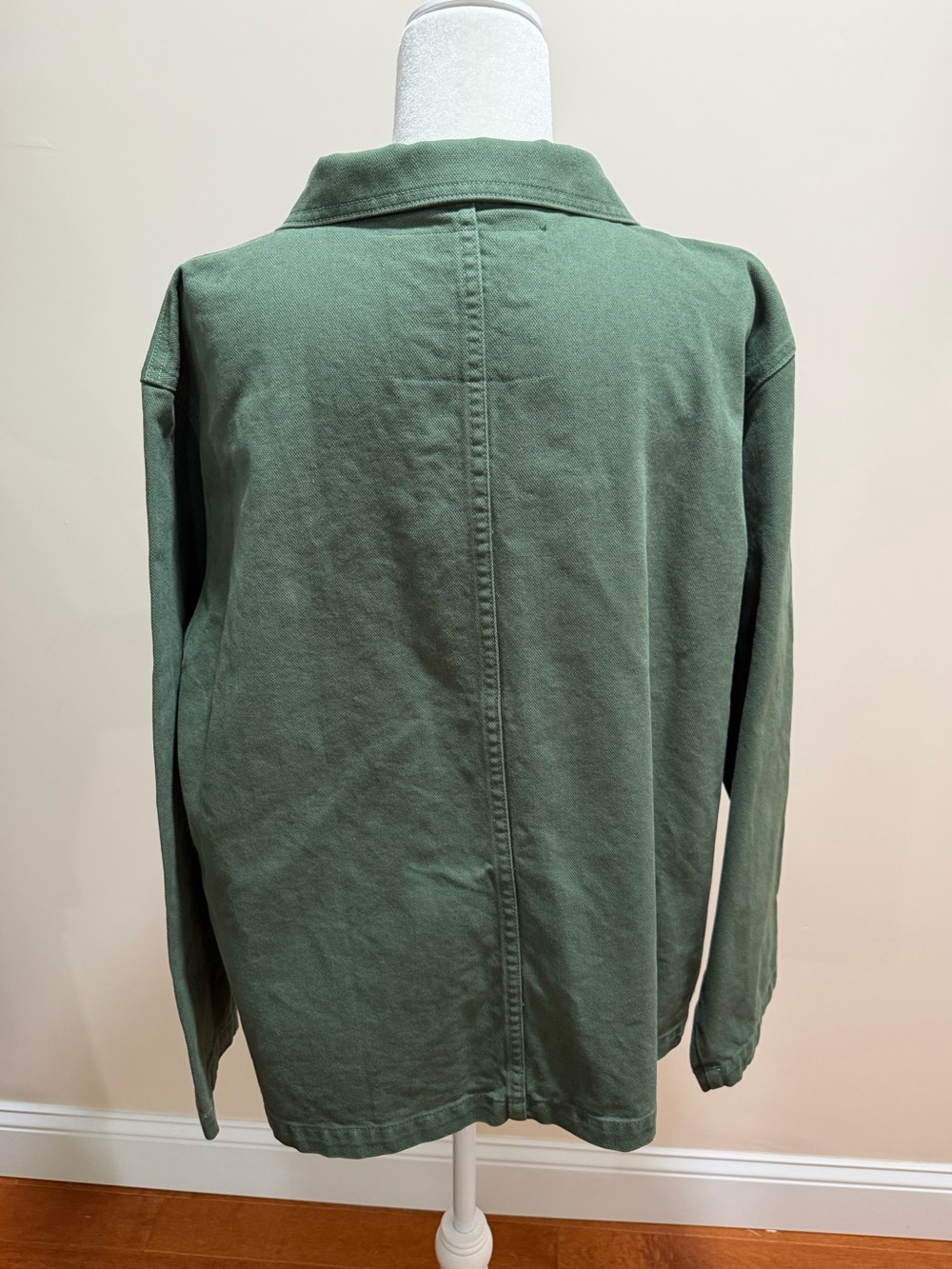 Big Bud Press Green 100% Cotton Denim Long Sleeve Snap Front Work Jacket Sz. XL - Picture 4 of 6